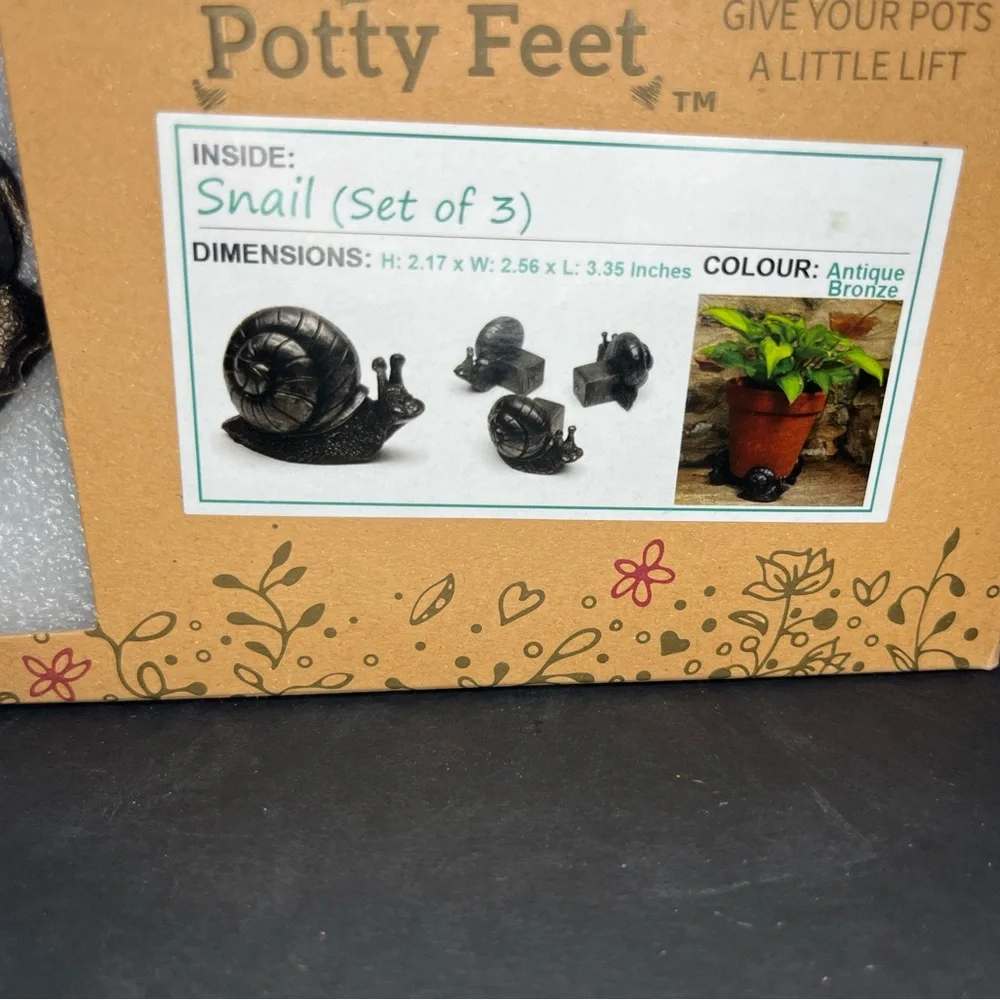 Snail Plant Pot Feet - Bronze